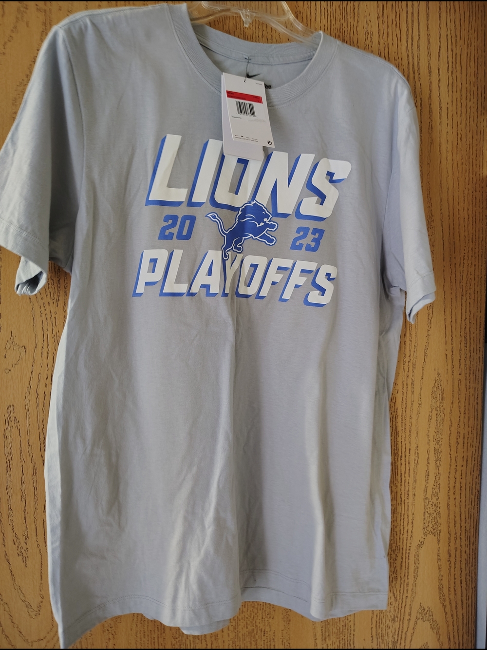 Nike Light Gray and Blue Men's Tee with Tag